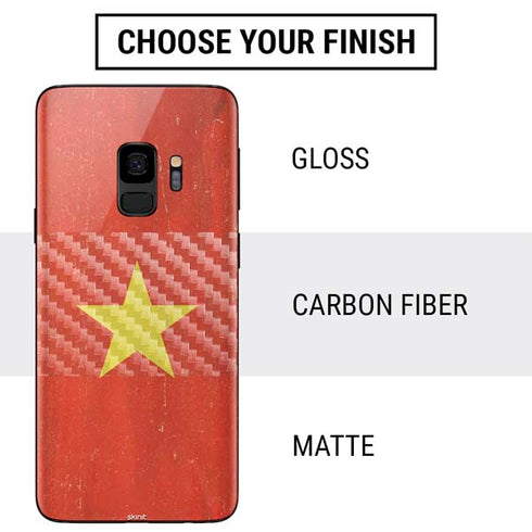 Vietnam Flag Distressed Galaxy S9 Skin