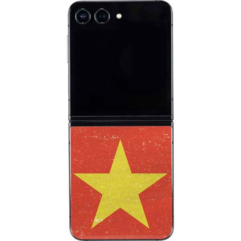 Vietnam Flag Distressed Galaxy Z Flip5 5G Skin
