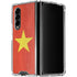 Vietnam Flag Distressed Galaxy Z Fold4 5G Clear Case