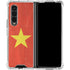 Vietnam Flag Distressed Galaxy Z Fold4 5G Clear Case