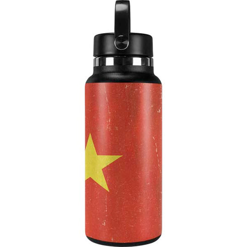 Vietnam Flag Distressed Hydro Flask 32oz Wide Mouth Skin