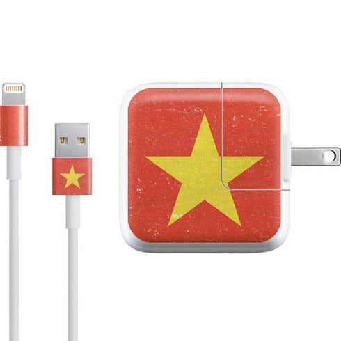 Vietnam Flag Distressed iPad Charger (10W USB) Skin