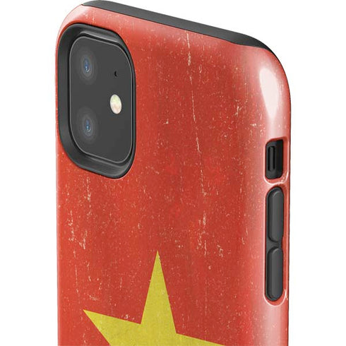 Vietnam Flag Distressed iPhone 11 Impact Case