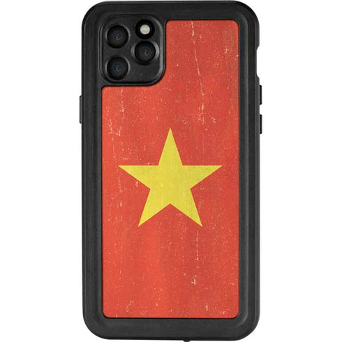 Vietnam Flag Distressed iPhone 11 Pro Max Waterproof Case