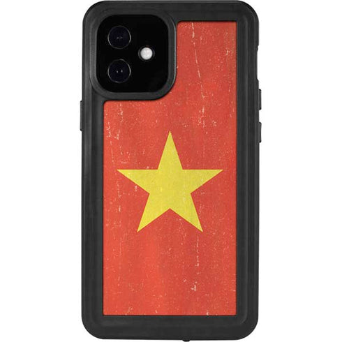 Vietnam Flag Distressed iPhone 12 Mini Waterproof Case
