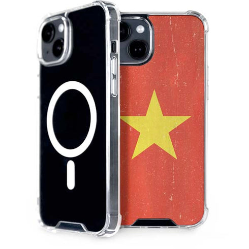 Vietnam Flag Distressed iPhone 13 MagSafe Case