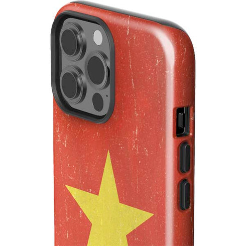 Vietnam Flag Distressed iPhone 13 Pro Max Impact Case