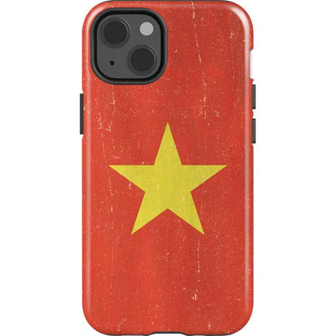 Vietnam Flag Distressed iPhone 15 Impact Case