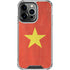 Vietnam Flag Distressed iPhone 14 Pro Clear Case