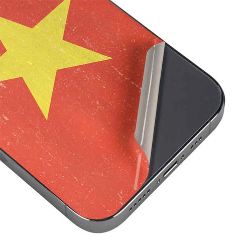 Vietnam Flag Distressed iPhone 14 Pro Max Skin