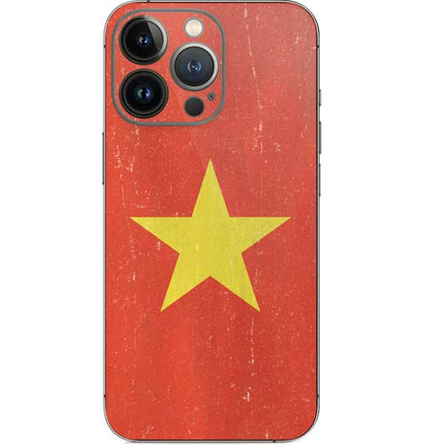 Vietnam Flag Distressed iPhone 15 Pro Skin