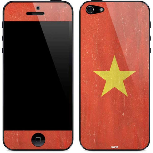 Vietnam Flag Distressed iPhone 5/5s/5SE Skin