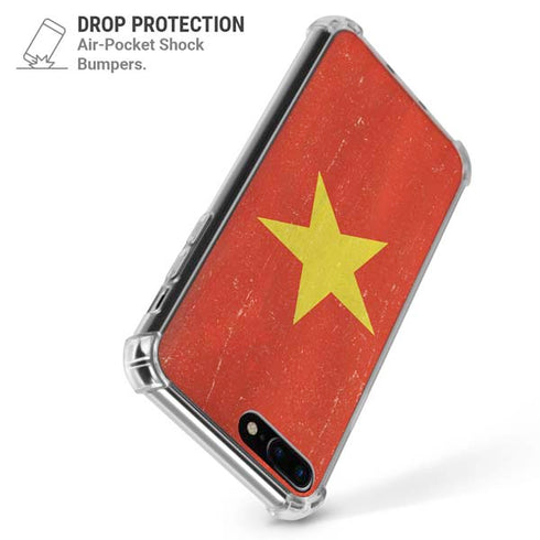 Vietnam Flag Distressed iPhone 7/8 Plus Clear Case