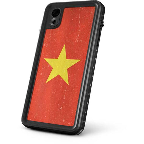 Vietnam Flag Distressed iPhone XR Waterproof Case