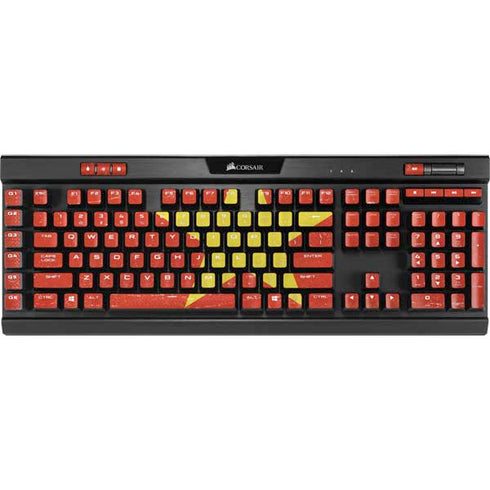 Vietnam Flag Distressed K95 RGB PLATINUM Mechanical Gaming Keyboard Skin
