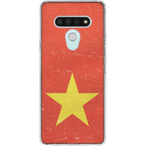 Vietnam Flag Distressed LG Stylo 6 Clear Case