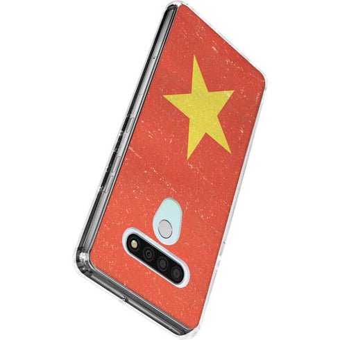Vietnam Flag Distressed LG Stylo 6 Clear Case