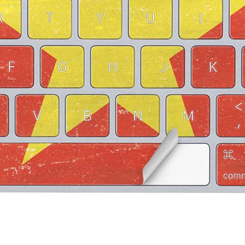 Vietnam Flag Distressed Magic Keyboard Skin