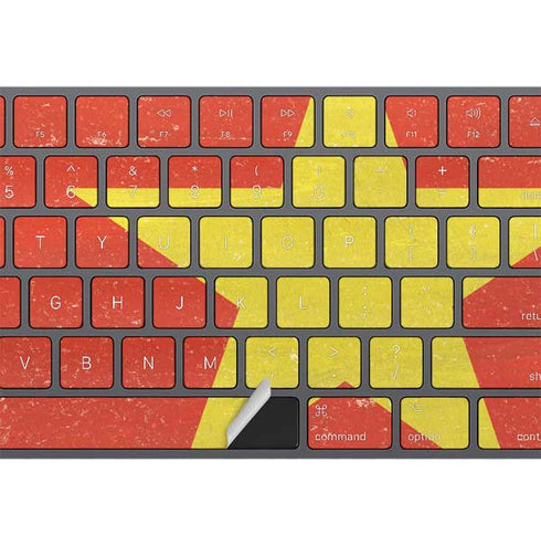 Vietnam Flag Distressed Magic Keyboard with Numeric Keypad Skin