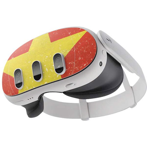 Vietnam Flag Distressed Meta Quest 3 Skin