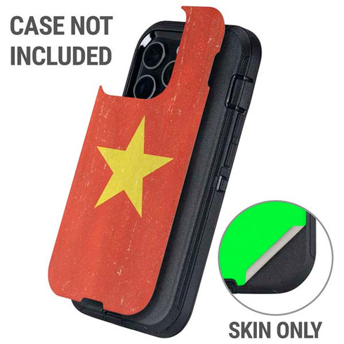 Vietnam Flag Distressed Otterbox Defender iPhone Skin