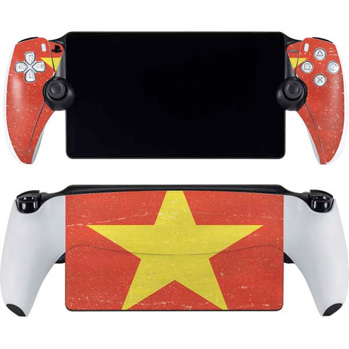 Vietnam Flag Distressed PlayStation Portal Remote Player Skin