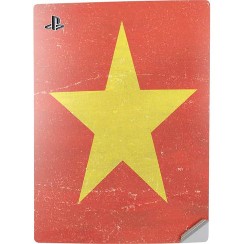 Vietnam Flag Distressed PS5 Digital Edition Console Skin