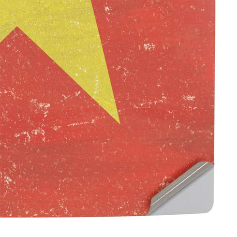 Vietnam Flag Distressed PS5 Slim Disk Console Skin