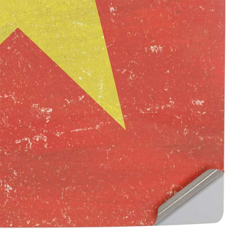 Vietnam Flag Distressed PS5 Slim Digital Edition Console Skin