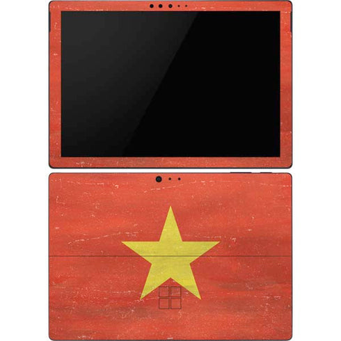 Vietnam Flag Distressed Surface Pro 6 Skin