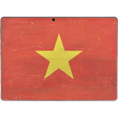 Vietnam Flag Distressed Surface Pro 8 Skin