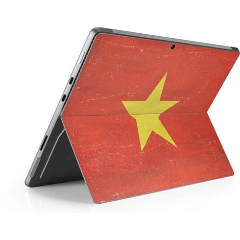 Vietnam Flag Distressed Surface Pro 8 Skin