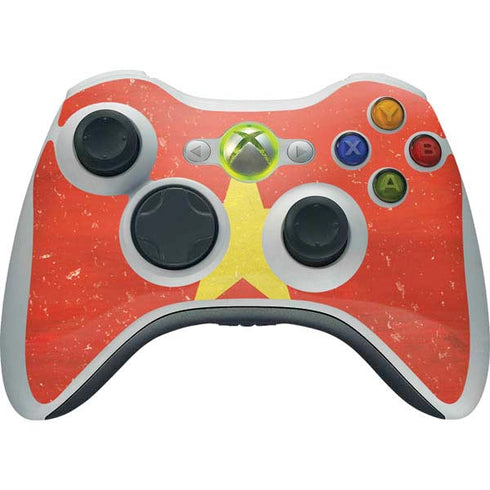 Vietnam Flag Distressed Xbox 360 Wireless Controller Skin