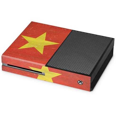 Vietnam Flag Distressed Xbox One Console Skin