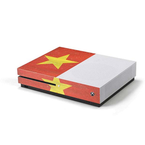 Vietnam Flag Distressed Xbox One S Console Skin