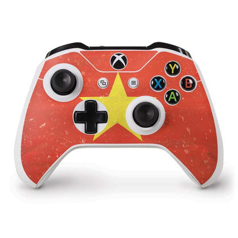 Vietnam Flag Distressed Xbox One S Controller Skin
