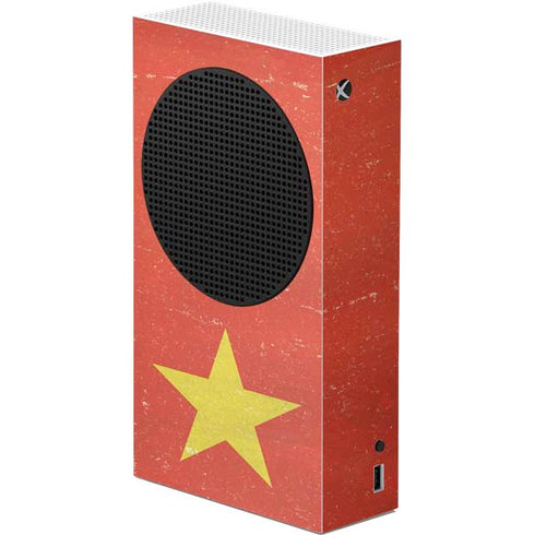 Vietnam Flag Distressed Xbox Series S Console Skin