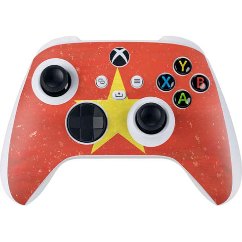 Vietnam Flag Distressed Xbox Series S Controller Skin