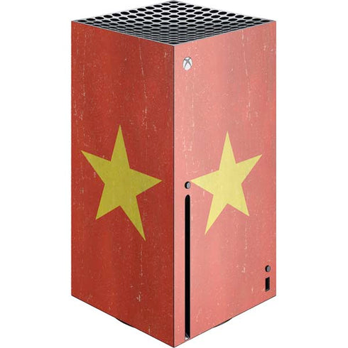 Vietnam Flag Distressed Xbox Series X Console Skin