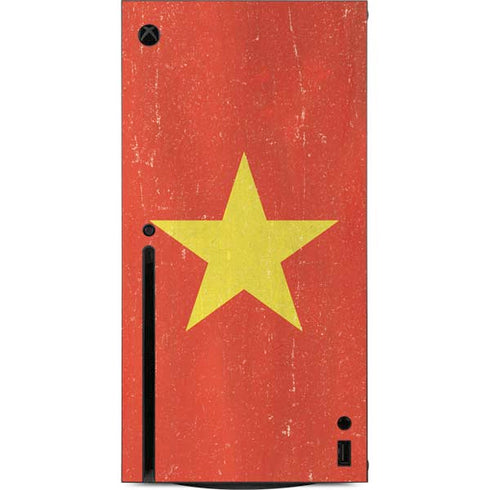 Vietnam Flag Distressed Xbox Series X Console Skin