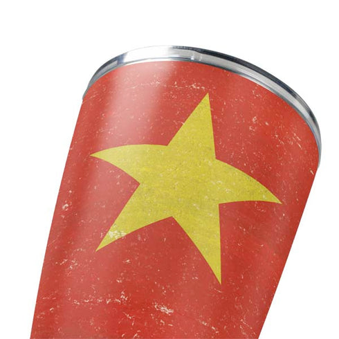 Vietnam Flag Distressed Yeti 20oz Tumbler Skin