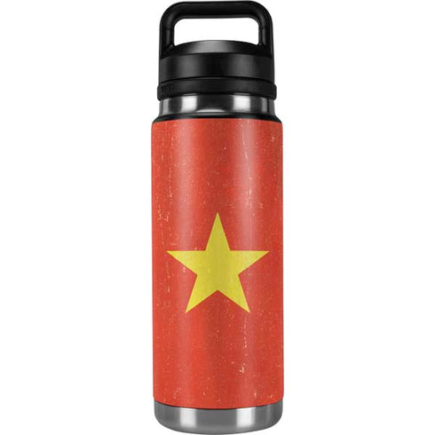 Vietnam Flag Distressed YETI Rambler 26oz Bottle Skin