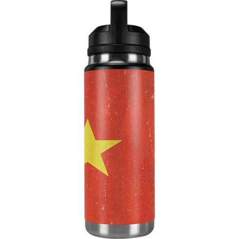 Vietnam Flag Distressed YETI Rambler 26oz Bottle Skin