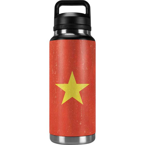 Vietnam Flag Distressed YETI Rambler 36oz Bottle Skin