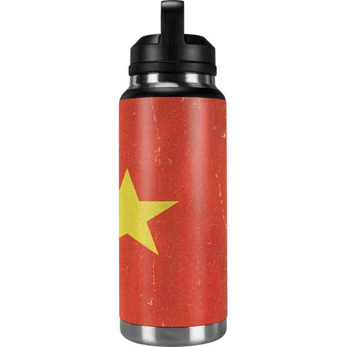 Vietnam Flag Distressed YETI Rambler 36oz Bottle Skin