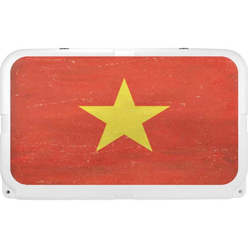 Vietnam Flag Distressed YETI Tundra 45 Hard Cooler Skin