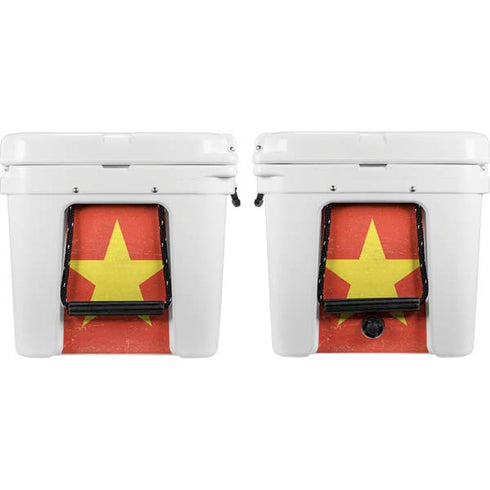 Vietnam Flag Distressed YETI Tundra 65 Hard Cooler Skin