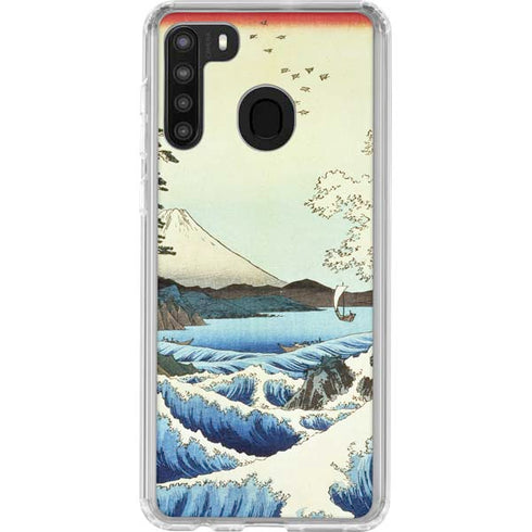 Hiroshige View from Satta Suruga Province Galaxy A21 Clear Case