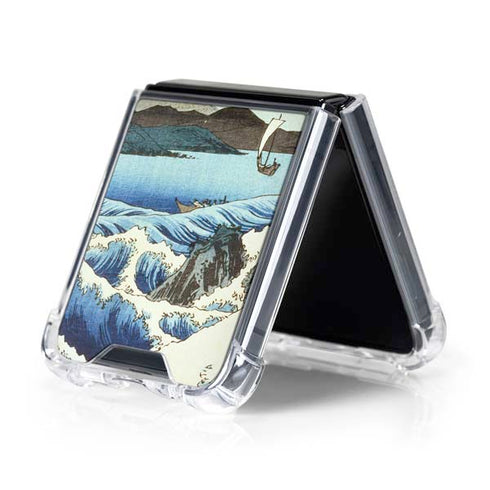 View from Satta Suruga Province by Hiroshige Galaxy Z Flip5 5G Clear Case