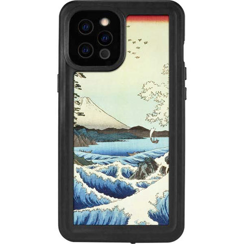 Hiroshige View from Satta Suruga Province iPhone 12 Pro Max Waterproof Case